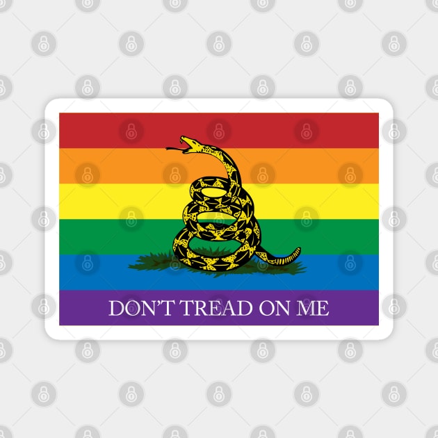 Rainbow Gadsden Flag Magnet by Operation Blazing Sword