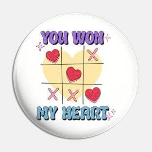 You won my heart, valentine gift Pin