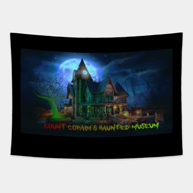 Count Corabi's Haunted Attraction Rectangle Tapestry by The Evil Never Dies Podcast