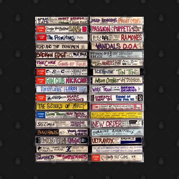 80s Rock Band Music Cassette Tapes by HipHopTees