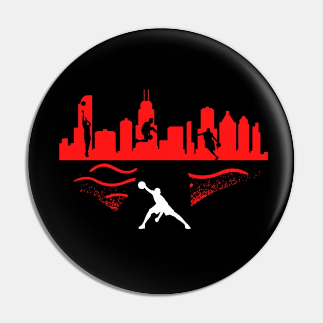 Chicago Illinois Basketball Pin by Abide the Flow