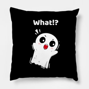 Angry Ghost What!? Pillow