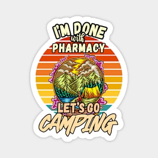 PHARMACY AND CAMPING DESIGN VINTAGE CLASSIC RETRO COLORFUL PERFECT FOR  PHARMACIST AND CAMPERS Magnet