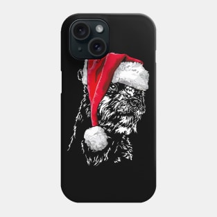 Funny Border Terrier Santa Christmas dog mom Phone Case