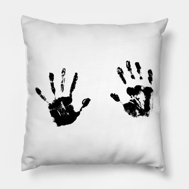 Handprint Pillow by hippohost