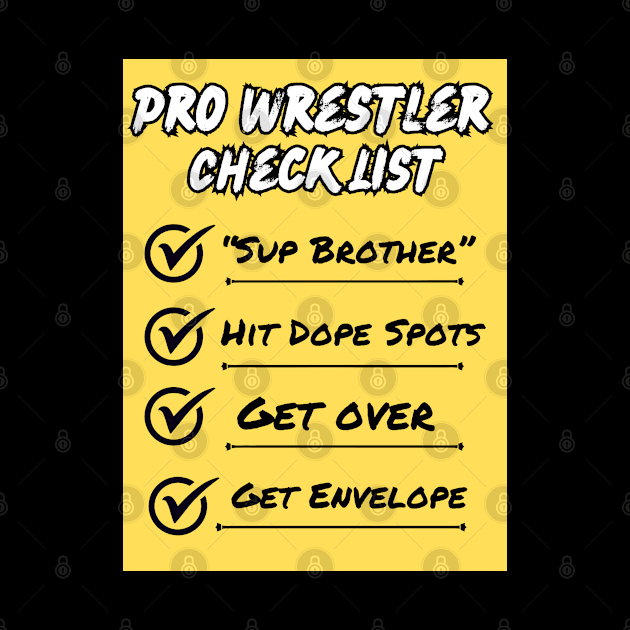 Pro Wrestler Check List by Rob Dimension