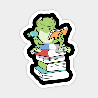 Kawaii Book Frog Tea Coffee Magnet