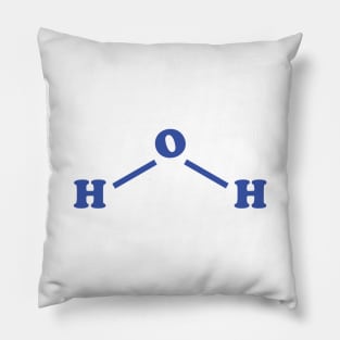 Water Molecule Chemical Formula Pillow