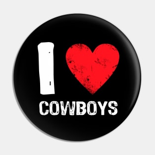 I Love Cowboys Pin