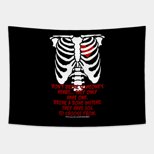 206 bones Tapestry by Wicked9mm