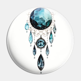 Crystal Moon Goddess Seal Pin