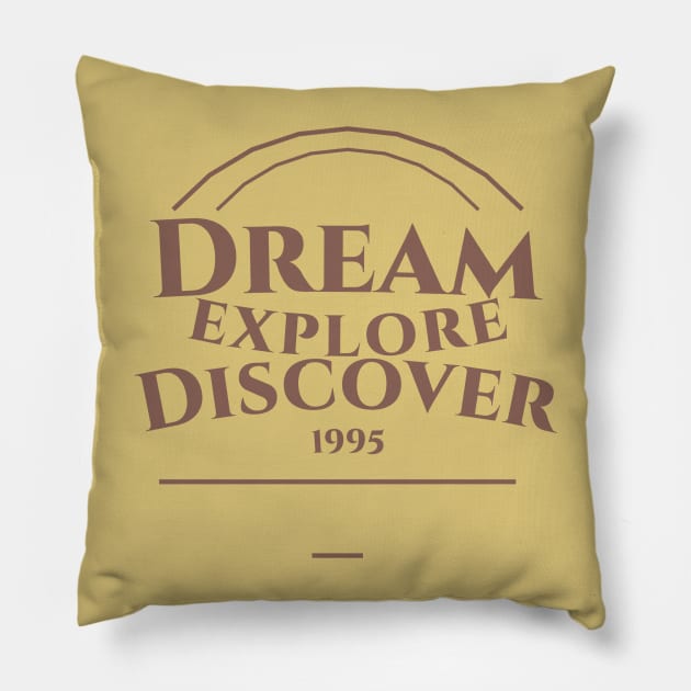 Dream explore discover Pillow by Blueberry Pie 