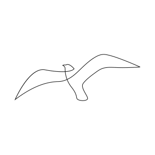 Seagull - one line art T-Shirt