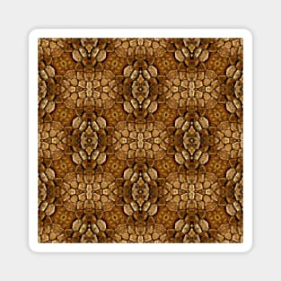 Brown Snakeskin Texture Artistic Pattern Number 8 Magnet