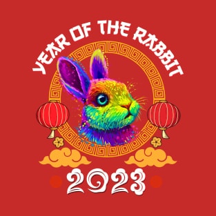 Happy Chinese New Year 2023 Year Of The Rabbit Pop Art T-Shirt