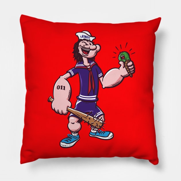 Spinach Things Pillow by victorcalahan