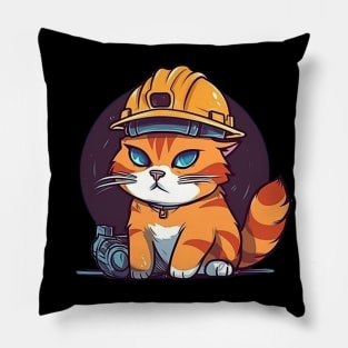 Catswithhardhats Pillow