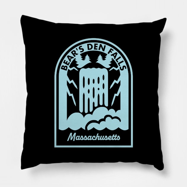 Bears Den Falls Massachusetts Pillow by HalpinDesign