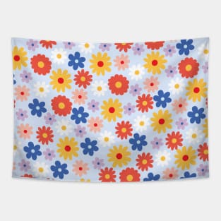 Colorful Floral Pattern Tapestry