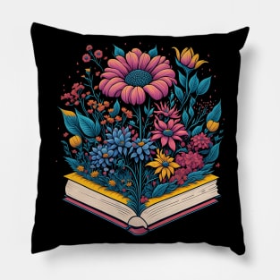 flowers growing from book Pillow