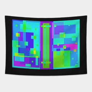 Square up Pixel pattern shirt Tapestry