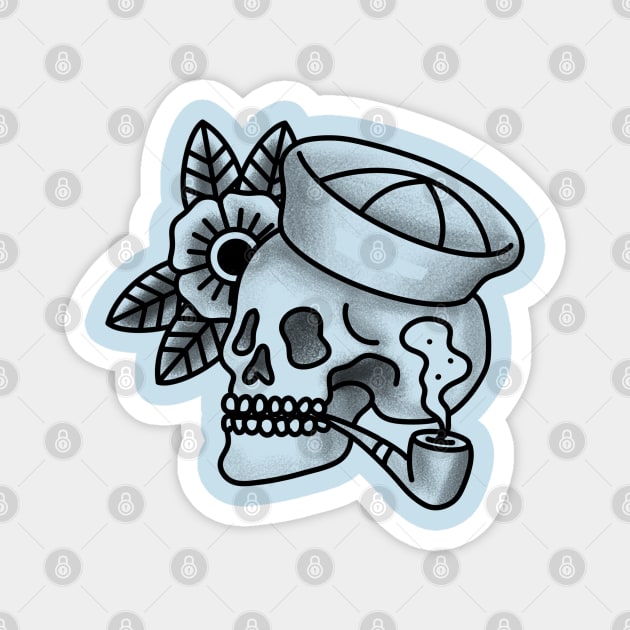 Sailor Skull Magnet by Jahaziel Sandoval