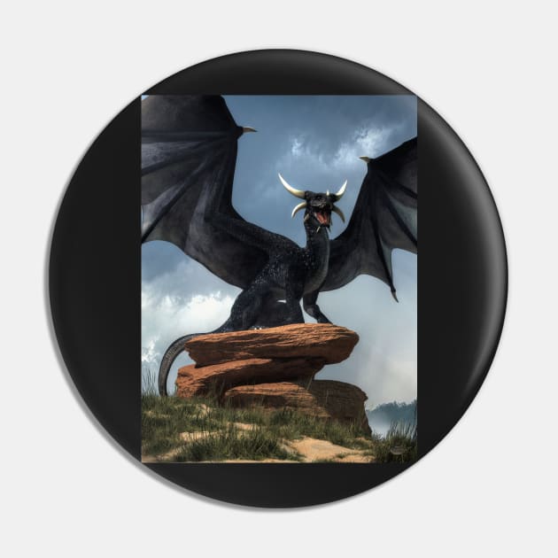 Black Dragon Pin by DanielEskridge