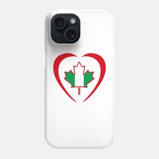 Canadian Nigerian Multinational Patriot Flag (Heart) Phone Case