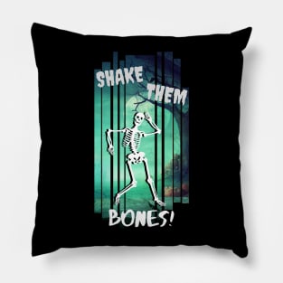 Shake Them Bones - Dancing Skeleton Pillow