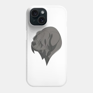 Black Russian Terrier - continuous line Phone Case