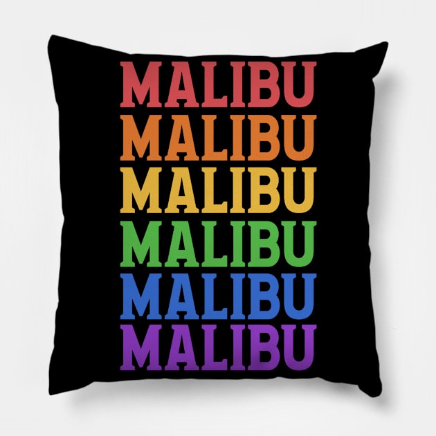 CHRISTMAS IN MALIBU Pillow by OlkiaArt