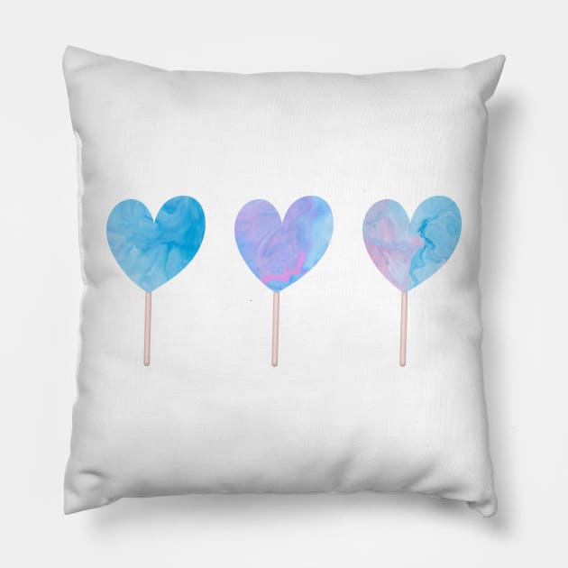 Candy Heart, Valentines Day Pillow by Snoozy