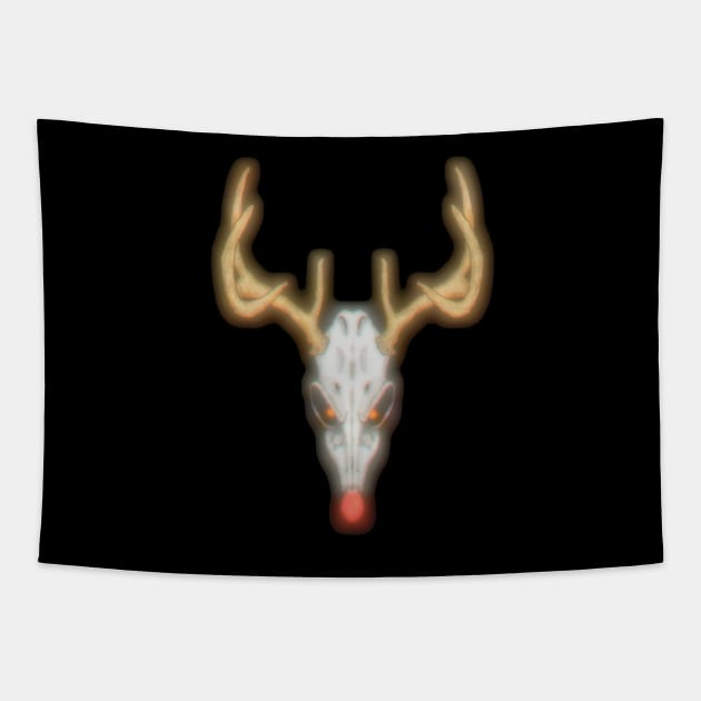 Dead-Nosed Reindeer Tapestry by MalcolmKirk