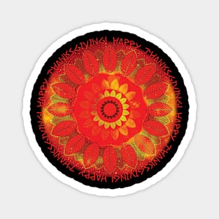 Happy Thanksgiving Mandala Magnet