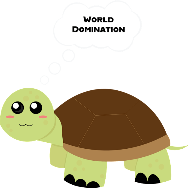 World Domination Tortoise Kids T-Shirt by Eliza-Grace