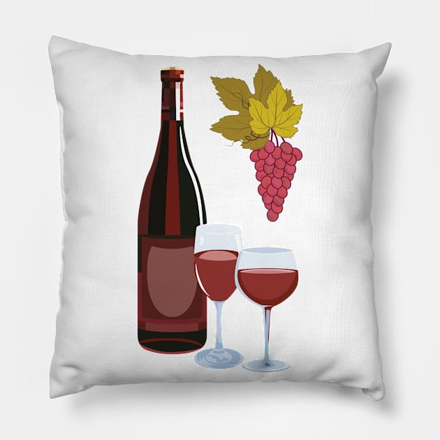 Red wine Pillow by SWON Design