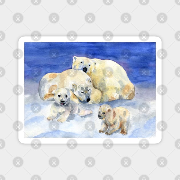 White bears Magnet by Irina_Reznikova