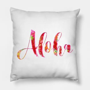 Aloha Typography, Pineapples Collage Pillow