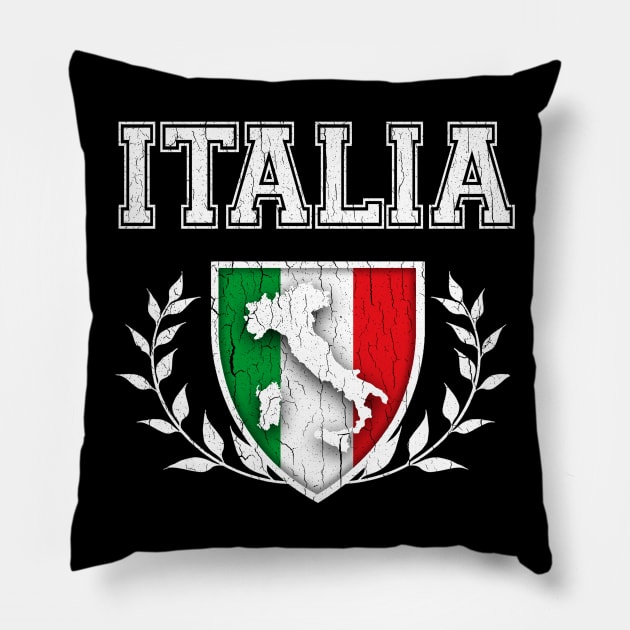 ITALIA - ITALY (vintage distressed look) Pillow by robotface