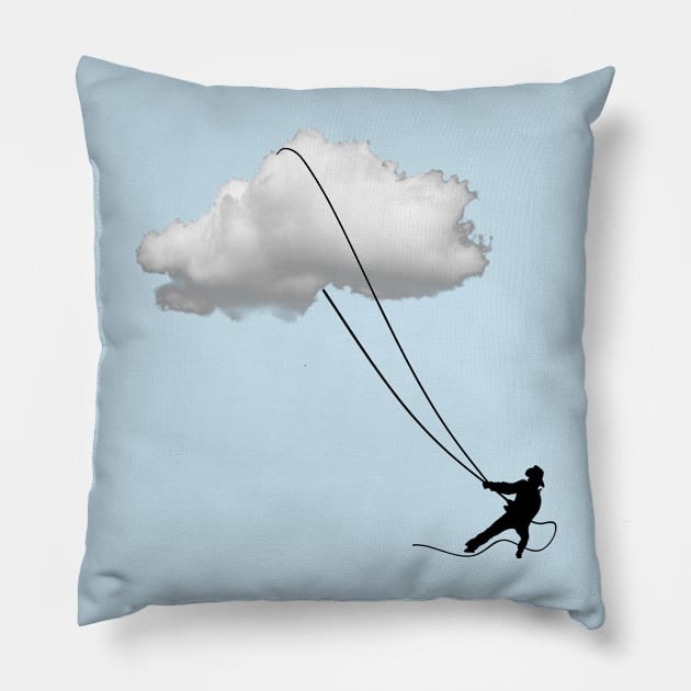 Clouds cowboy - captures dreams with the lasso Pillow by Quentin1984