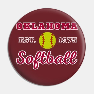 Oklahoma Sooners University Softball Pin