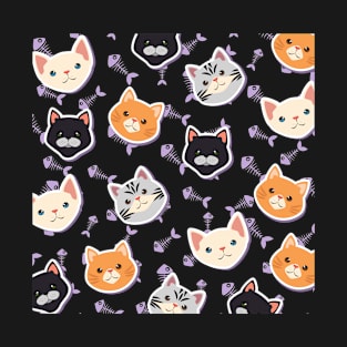 Cat pattern T-Shirt