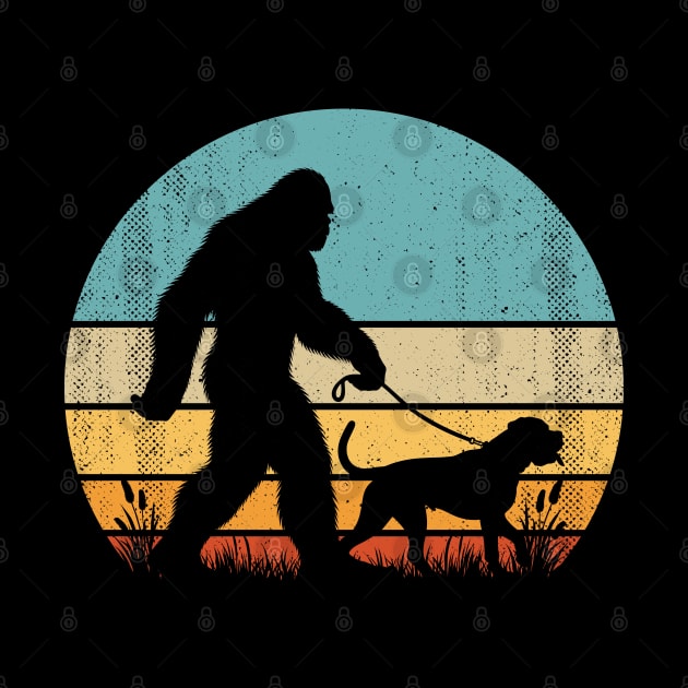 Bigfoot Sasquatch Walking Mastiff Dog Vintage Dog Lover by Cuteness Klub