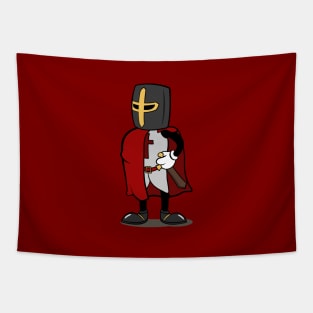 Teutonic Knight Cartoon (Player 2 colors, red) Tapestry