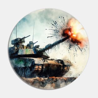 Fantasy illustration of a tank in battle Pin