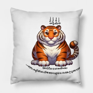 Thai Tattoo Parody "Sak Yant Tiger" Pillow