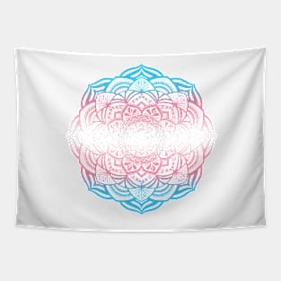 Gradient Trans Pride Mandala Tapestry