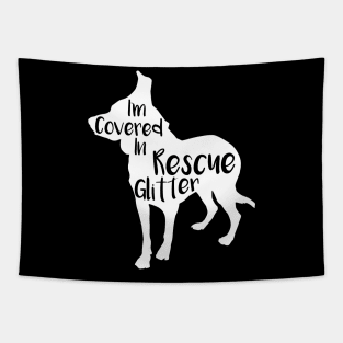 Covered in Rescue Glitter Dog Hair Tapestry