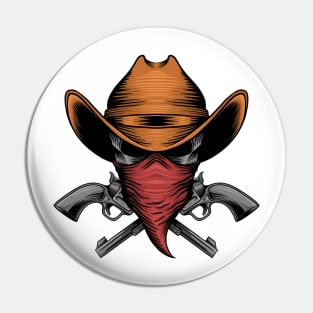 cowboy skull Pin