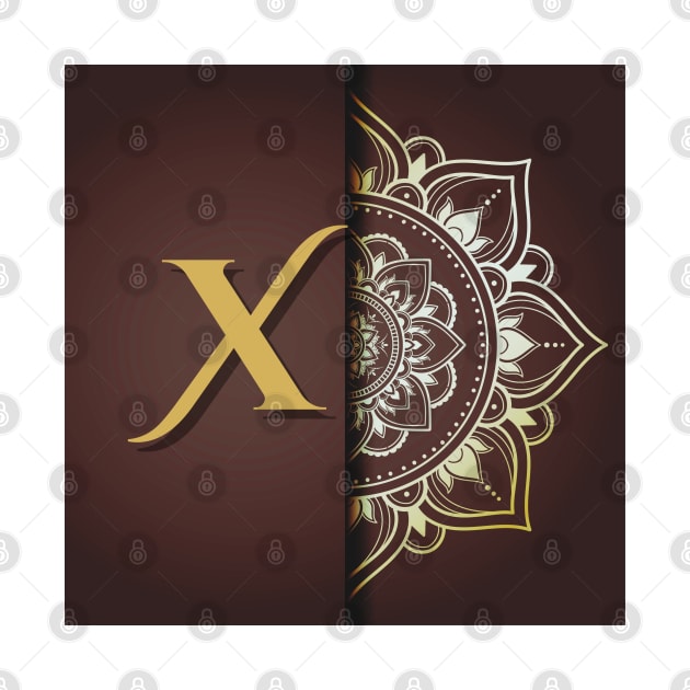 X – Mandala Monogram by Mazzlo Shop